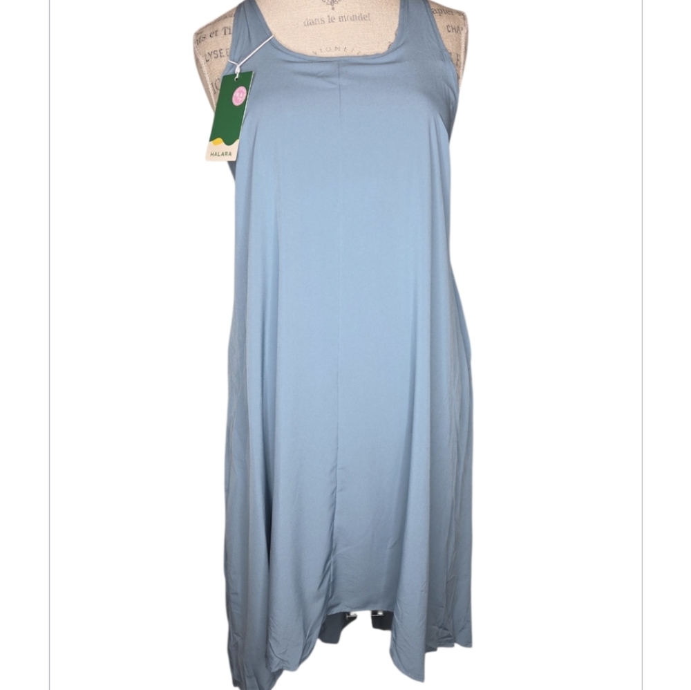 Halara Breezeful Racerback Lightweight Flowy High Low Midi Dress Size S
